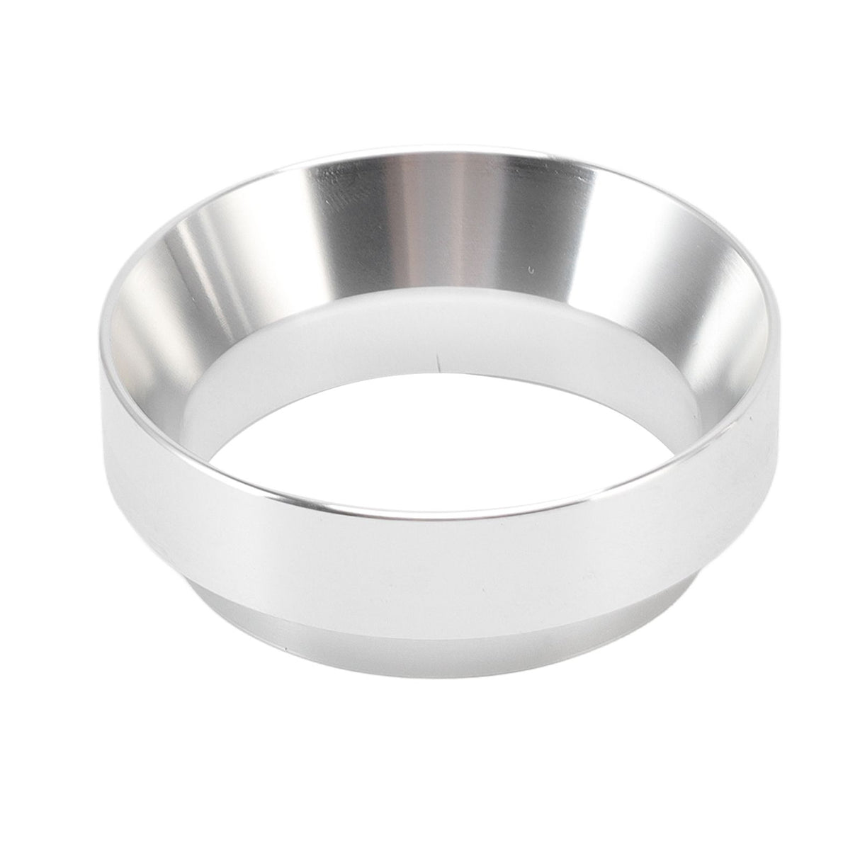 51mm Dosing Funnel Anti Flying Powder Aluminum Alloy Universal Dosing Rings with Magnetic for Household Coffee Shop Silver