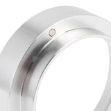 51mm Dosing Funnel Anti Flying Powder Aluminum Alloy Universal Dosing Rings with Magnetic for Household Coffee Shop Silver