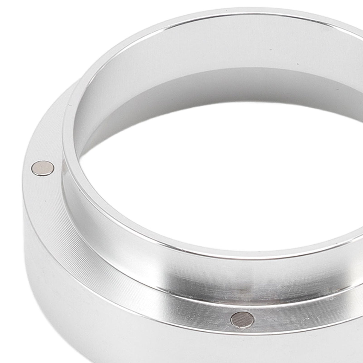 51mm Dosing Funnel Anti Flying Powder Aluminum Alloy Universal Dosing Rings with Magnetic for Household Coffee Shop Silver