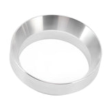 58mm Coffee Dosing Funnel Italian Magnetic Aluminium Alloy Coffee Powder Dosing Ring for Cafe Business Home Silver - Close-Up Angle