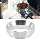 58mm Coffee Dosing Funnel Italian Magnetic Aluminium Alloy Coffee Powder Dosing Ring for Cafe Business Home Silver