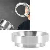 58mm Coffee Dosing Funnel Italian Magnetic Aluminium Alloy Coffee Powder Dosing Ring for Cafe Business Home Silver