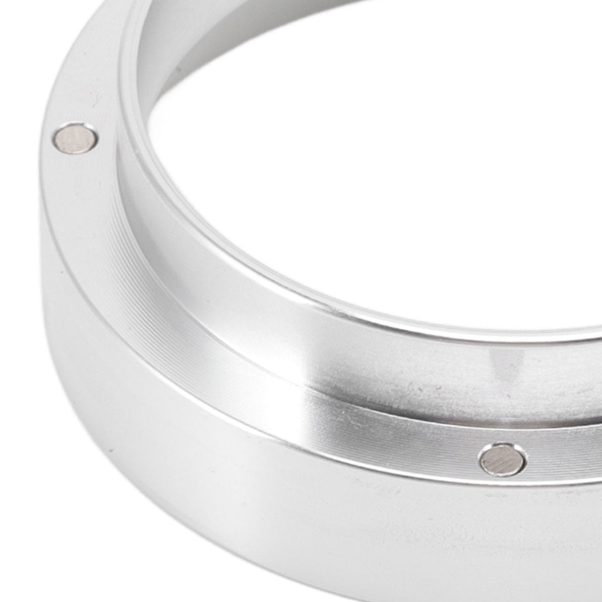 58mm Coffee Dosing Funnel Italian Magnetic Aluminium Alloy Coffee Powder Dosing Ring for Cafe Business Home Silver