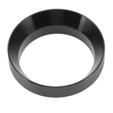 58mm Coffee Dosing Funnel Italian Magnetic Aluminium Alloy Coffee Powder Dosing Ring for Cafe Business Home Black - Front View