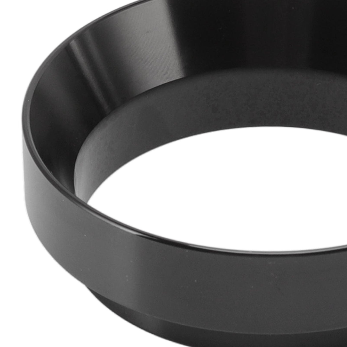 58mm Coffee Dosing Funnel Italian Magnetic Aluminium Alloy Coffee Powder Dosing Ring for Cafe Business Home Black