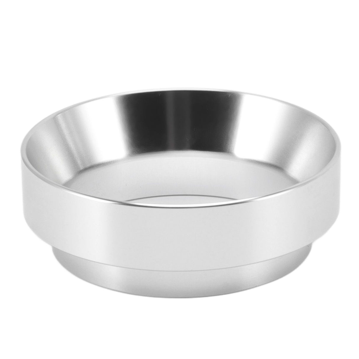 53mm Coffee Dosing Funnel Aluminum Alloy Magnetic Coffee Powder Dosing Ring Anti Flying Powder Receiving Ring Silver