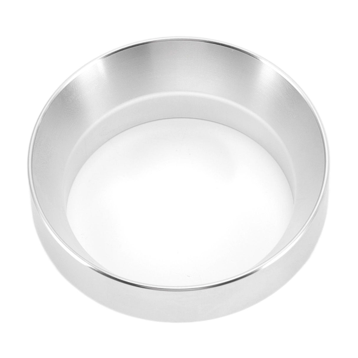 53mm Coffee Dosing Funnel Aluminum Alloy Magnetic Coffee Powder Dosing Ring Anti Flying Powder Receiving Ring Silver
