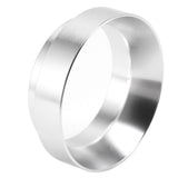 53mm Coffee Dosing Funnel Aluminum Alloy Magnetic Coffee Powder Dosing Ring Anti Flying Powder Receiving Ring Silver
