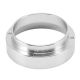 53mm Coffee Dosing Funnel Aluminum Alloy Magnetic Coffee Powder Dosing Ring Anti Flying Powder Receiving Ring Silver