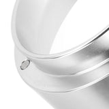 53mm Coffee Dosing Funnel Aluminum Alloy Magnetic Coffee Powder Dosing Ring Anti Flying Powder Receiving Ring Silver