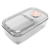 Transparent Rice Grain Storage Container Insect Proof Food Bucket Container with Flip Lid Measuring Cup 5KG Transparent White - Top-Down View