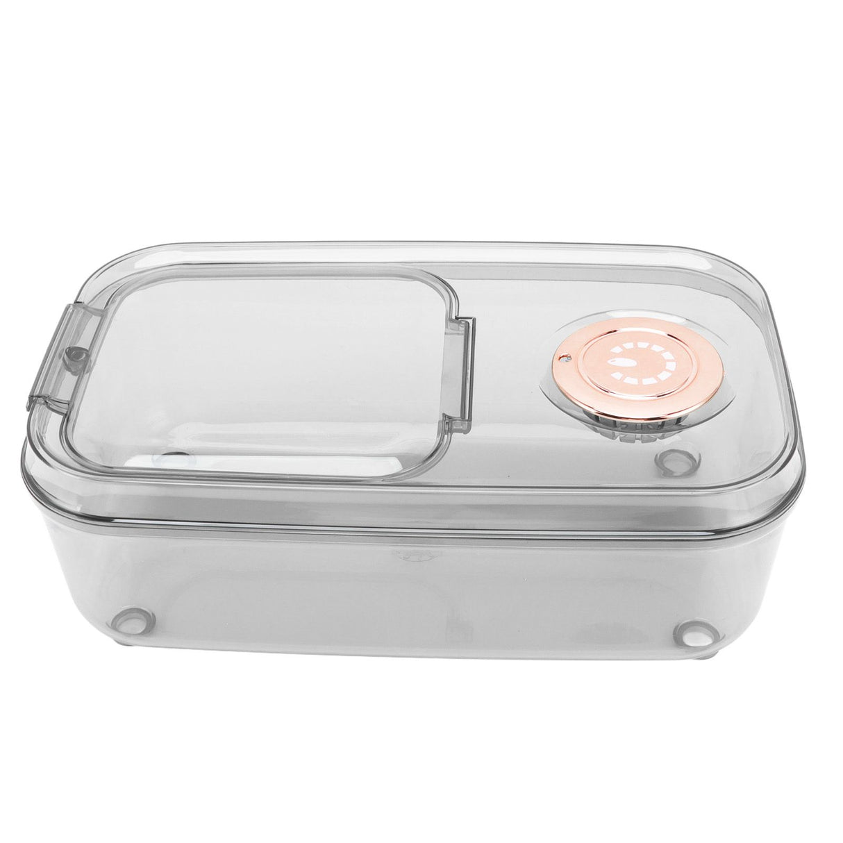 Transparent Rice Grain Storage Container Insect Proof Food Bucket Container with Flip Lid Measuring Cup 5KG Transparent White