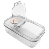 Transparent Rice Grain Storage Container Insect Proof Food Bucket Container with Flip Lid Measuring Cup 5KG Transparent White