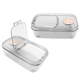 Transparent Rice Grain Storage Container Insect Proof Food Bucket Container with Flip Lid Measuring Cup 5KG Transparent White
