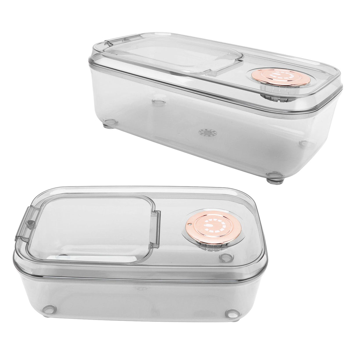 Transparent Rice Grain Storage Container Insect Proof Food Bucket Container with Flip Lid Measuring Cup 5KG Transparent White