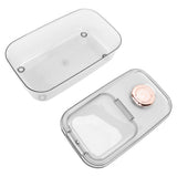 Transparent Rice Grain Storage Container Insect Proof Food Bucket Container with Flip Lid Measuring Cup 5KG Transparent White