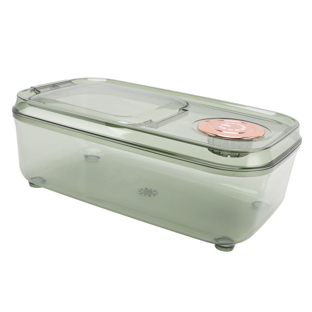 Transparent Rice Grain Storage Container Insect Proof Food Bucket Container with Flip Lid Measuring Cup 10KG Transparent Green