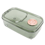 Transparent Rice Grain Storage Container Insect Proof Food Bucket Container with Flip Lid Measuring Cup 10KG Transparent Green - 45-Degree Angle