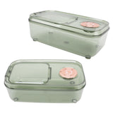 Transparent Rice Grain Storage Container Insect Proof Food Bucket Container with Flip Lid Measuring Cup 10KG Transparent Green - Extra Image