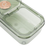 Transparent Rice Grain Storage Container Insect Proof Food Bucket Container with Flip Lid Measuring Cup 10KG Transparent Green - Extra Image