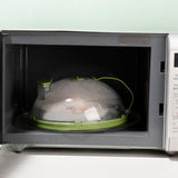 Microwave Food Anti Sputtering Cover High Temperature Resistant Food Heating Lid Freshness Keeping Lid Oil Proof Water Injection Diversion - Side View
