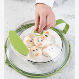 Microwave Food Anti Sputtering Cover High Temperature Resistant Food Heating Lid Freshness Keeping Lid Oil Proof Water Injection Diversion - Top-Down View
