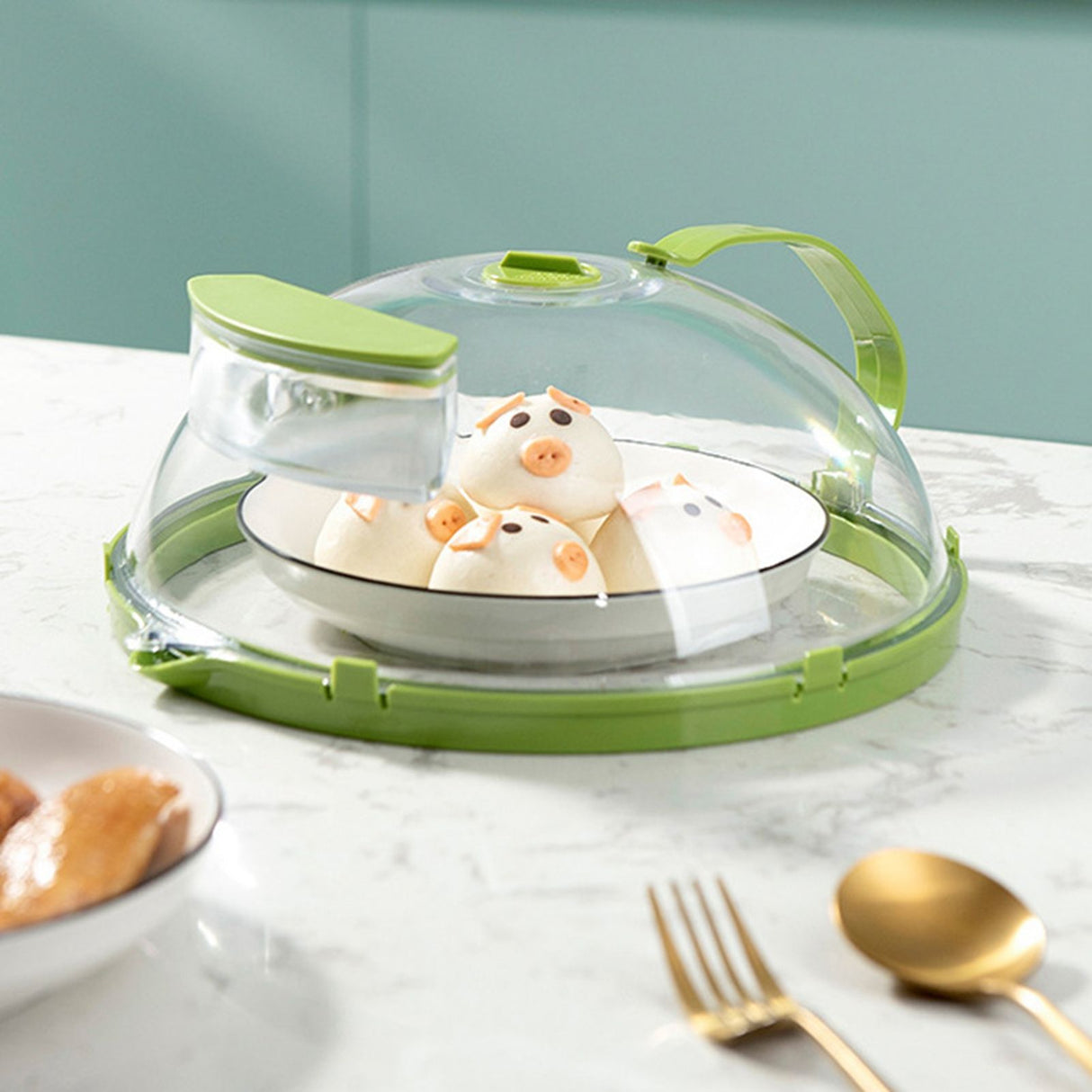 Microwave Food Anti Sputtering Cover High Temperature Resistant Food Heating Lid Freshness Keeping Lid Oil Proof Water Injection Diversion