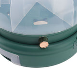 Stackable Grain Storage Container Single Layer 6 Grids Rotating Rice Dispenser for Kitchen Organization Dark Green