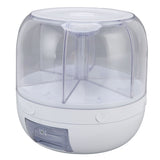 Grain Dispenser 6 Grids PP Rotation Insect Proof Grain Storage Organization for Home Kitchen 10kg - Low Angle