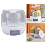 Grain Dispenser 6 Grids PP Rotation Insect Proof Grain Storage Organization for Home Kitchen 10kg - Extra Image