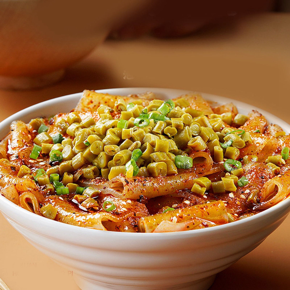 Chongqing Chili Oil Broad Noodles Instant Sweet Potato Dry Broad Noodle Night Supper Instant Food for Home Kitchen Sesame Flavor 120g