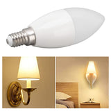 LED Bulb Light Control 5000K C37 E14 5W Eye Protective White Lighting for Home Decoration - Extra Image