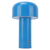 Mushroom Table Lamp 3 Color Dimming USB Charging Desk Lamp Touch Sensitive Mushroom Lamp for Restaurant Camping Blue - Front View