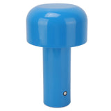 Mushroom Table Lamp 3 Color Dimming USB Charging Desk Lamp Touch Sensitive Mushroom Lamp for Restaurant Camping Blue - Side View