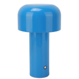 Mushroom Table Lamp 3 Color Dimming USB Charging Desk Lamp Touch Sensitive Mushroom Lamp for Restaurant Camping Blue - Top-Down View