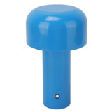 Mushroom Table Lamp 3 Color Dimming USB Charging Desk Lamp Touch Sensitive Mushroom Lamp for Restaurant Camping Blue - Low Angle