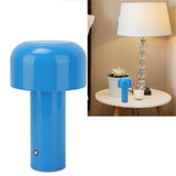 Mushroom Table Lamp 3 Color Dimming USB Charging Desk Lamp Touch Sensitive Mushroom Lamp for Restaurant Camping Blue - Extra Image
