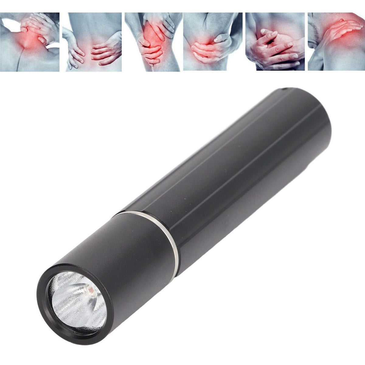 LED Therapy Flashlight Aluminum Alloy 2200mah 9W Rechargeable Handheld Lamp 630nm 660nm 850nm Red Infrared Torch