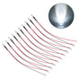 10pcs Lights Emitting Diodes 5mm Prewired Electronic LED Light Diodes for Decoration 5‑12V White Light