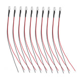 10pcs Lights Emitting Diodes 5mm Prewired Electronic LED Light Diodes for Decoration 5‑12V White Light