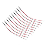 10pcs Lights Emitting Diodes 5mm Prewired Electronic LED Light Diodes for Decoration 5‑12V Yellow Light - Front View