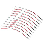 10pcs Lights Emitting Diodes 5mm Prewired Electronic LED Light Diodes for Decoration 5‑12V Yellow Light