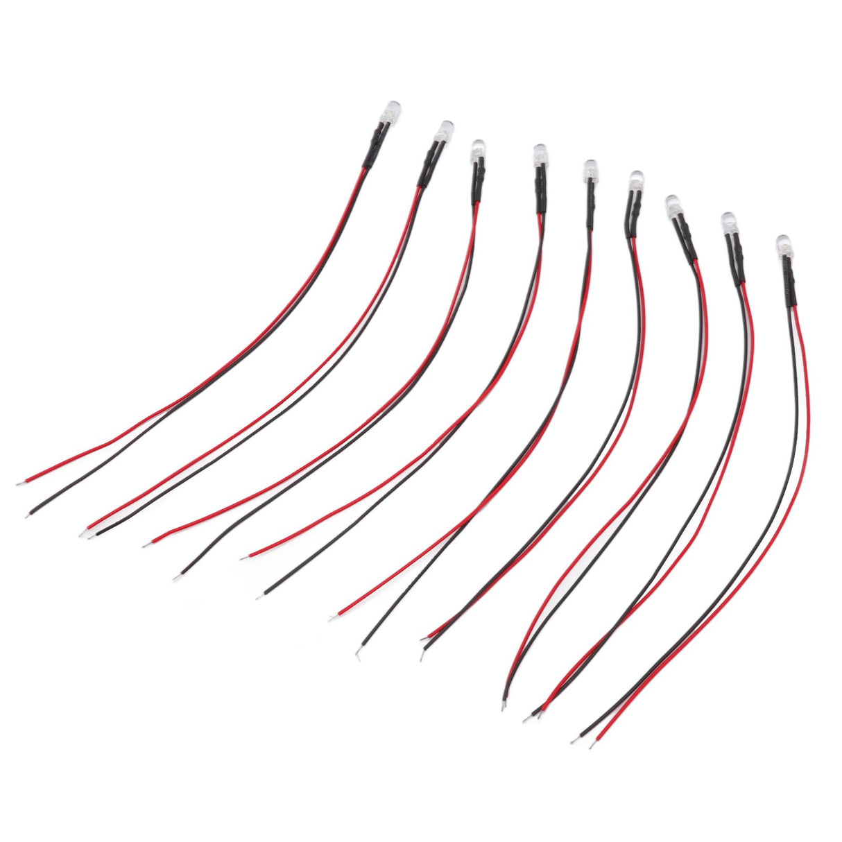 10pcs Lights Emitting Diodes 5mm Prewired Electronic LED Light Diodes for Decoration 5‑12V Yellow Light