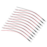 10pcs Lights Emitting Diodes 5mm Prewired Electronic LED Light Diodes for Decoration 5‑12V Green Light