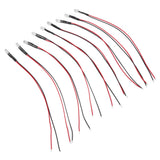 10pcs Lights Emitting Diodes 5mm Prewired Electronic LED Light Diodes for Decoration 5‑12V Green Light