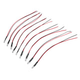 10pcs Lights Emitting Diodes 5mm Prewired Electronic LED Light Diodes for Decoration 5‑12V Blue Light