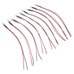 10pcs Lights Emitting Diodes 5mm Prewired Electronic LED Light Diodes for Decoration 5‑12V Blue Light