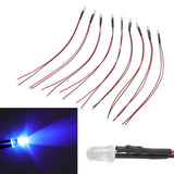 10pcs Lights Emitting Diodes 5mm Prewired Electronic LED Light Diodes for Decoration 5‑12V Blue Light - Extra Image
