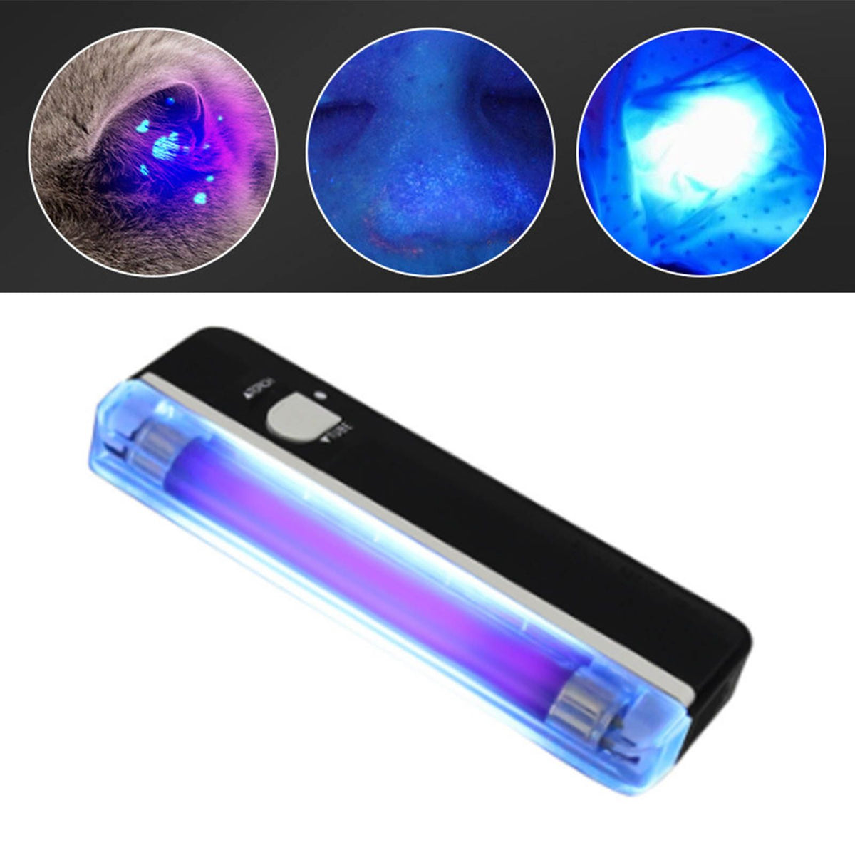 UV Money Detector Light Accurate Identification 2 in 1 Portable Money Detector with Flashlight Function for Home Shop