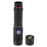 Ultraviolet Flashlight Zoomable UV Detection Lamp Waterproof LED Flashlight 300‑395nm Wavelength
